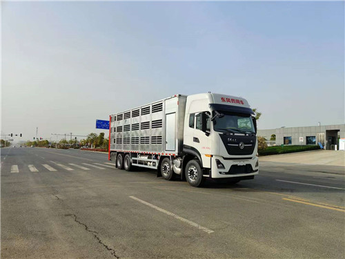 國六東風天龍前四后八鋁合金畜禽運輸車圖片參數介紹